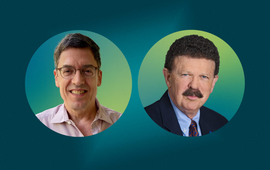 From left to right: Michael Crommie and Robert Ritchie.